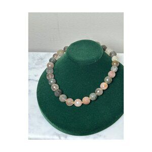 Brooks Brothers Jade & Rose Quartz Assorted Natural Gemstone Necklace 116 Grams
